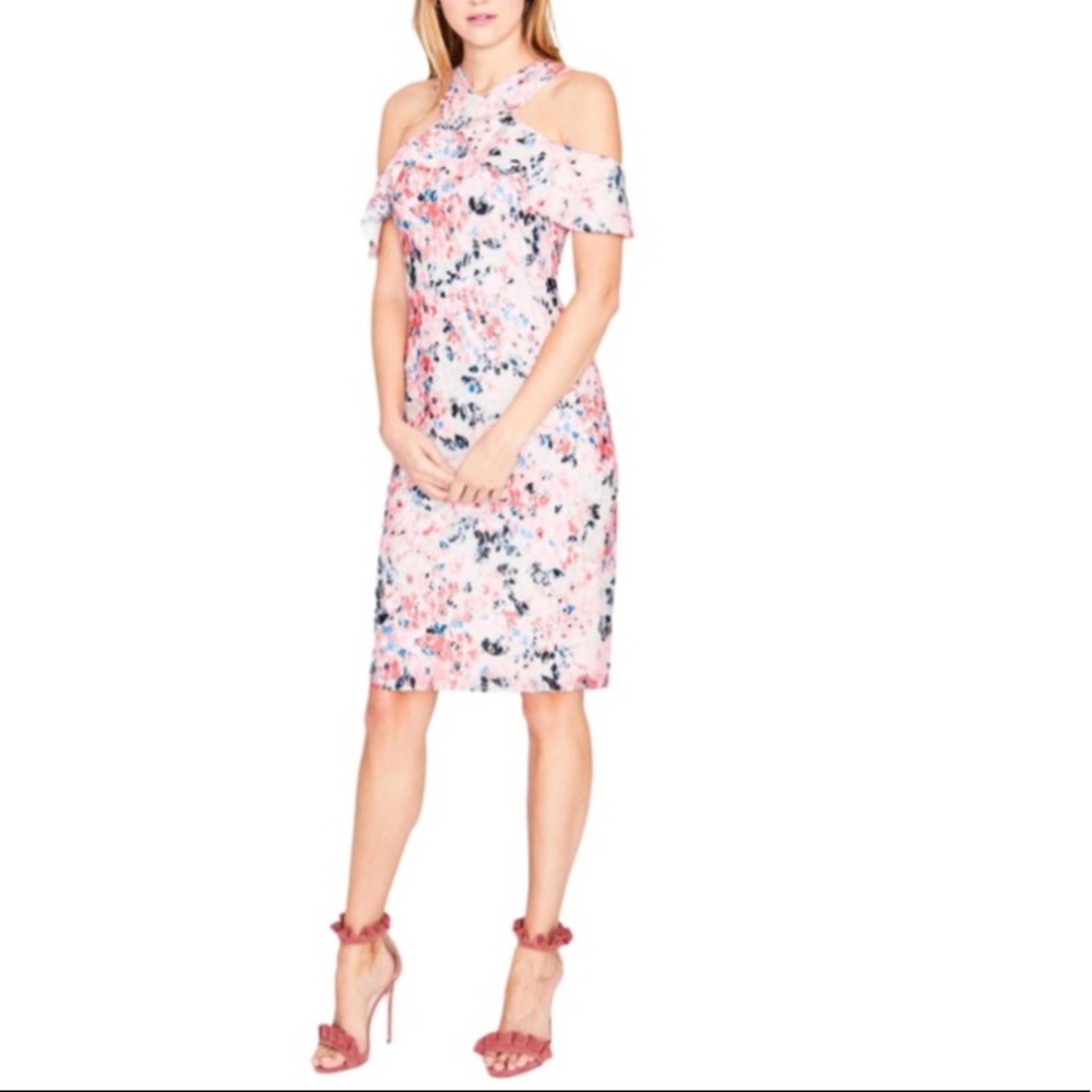 Rachel Roy Cold Shoulder Floral Sheath Dress 10